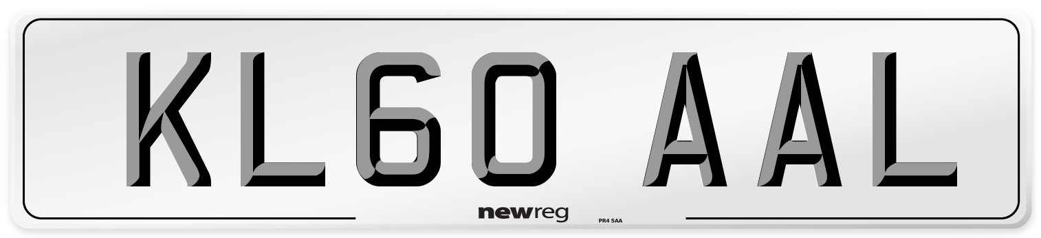 KL60 AAL Number Plate from New Reg